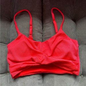 Aerie Shine Pique Twist Scoop Bikini Top